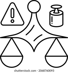 pan balance Concept, pivoted horizontal lever with arms Vector Icon Design, Weight Measuring device Error Symbol, Mass balances Sign, calibration and Vibration Stock Illustration