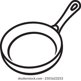 Pan Black color Outline Vector illustration air