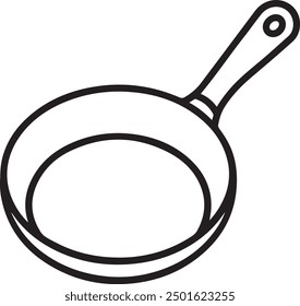Pan Black color Outline Vector illustration air
