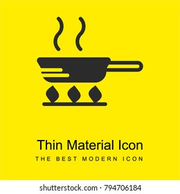 Pan bright yellow material minimal icon or logo design