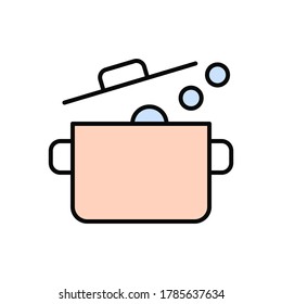 Pan, bubble icon. Simple color with outline vector elements of public catering icons for ui and ux, website or mobile application