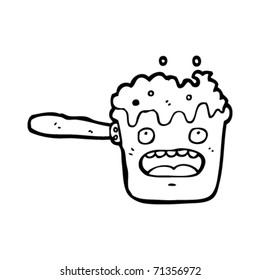 burbuja de tambores metálicos por caricatura