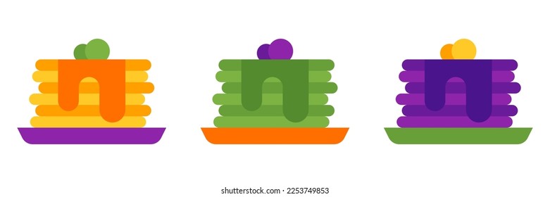 Pan Cake in flat style isolated