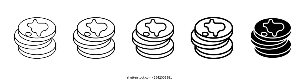 Icono de pastel de pan Ilustración de contorno simple