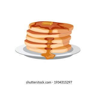 Pan cake vector design. Delicious dessert food