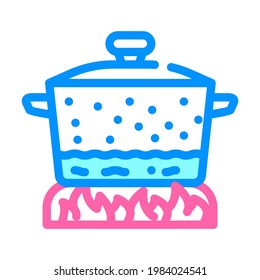 pan for cooking color icon vector.  isolated symbol illustration