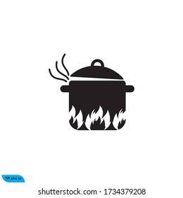 plantilla vectorial de diseño de icono de cocina de tambores