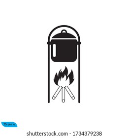 pan cooking icon design vector template