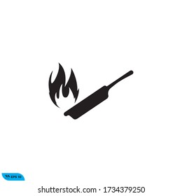 pan cooking icon design vector template