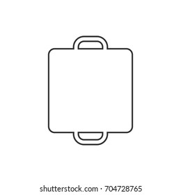 Pan cooking, vector line design icon
