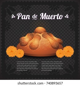 Pan de Muerto (Day Of The Dead Bread in Spanish) Composition - Copy Space