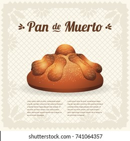 Pan de Muerto (Day Of The Dead Bread in Spanish) Composition - Copy Space