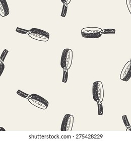 pan doodle seamless pattern background