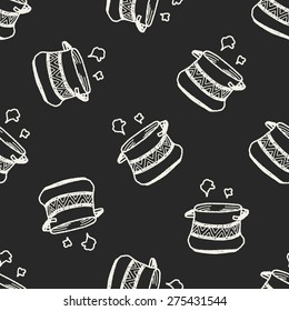 pan doodle seamless pattern background