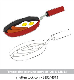 Pan. Dot to dot educational game for kids.