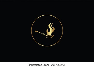Pan elegant logo with initials for company -vector