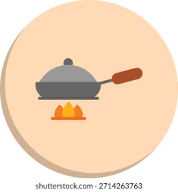 Pan Flat Circle Style Icon