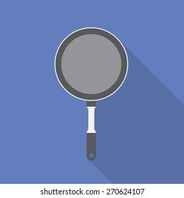 Pan flat icon with long shadow. Vector illustration EPS10