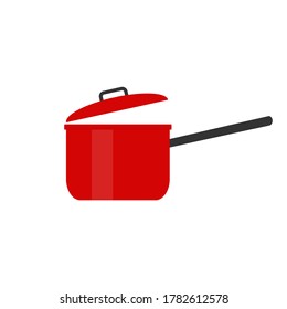 Pan flat, kitchen icon, vector illustration isolated on white background