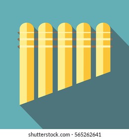 Pan flute icon. Flat illustration of pan flute vector icon for web design