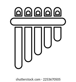 Icono de flauta de giro en estilo de línea