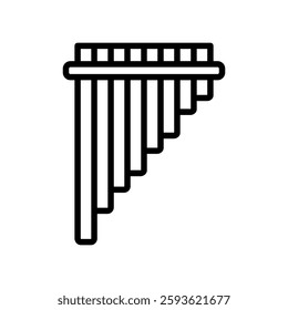 Pan Flute icon line vector design with trendy style