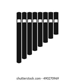 Pan flute icon in simple style on a white background vector illustration