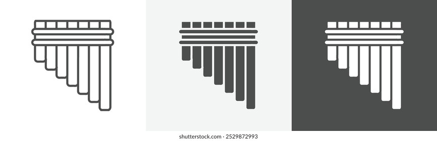 pan flute icon Symbol in isolated background