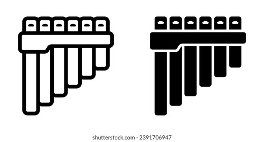 Pan Flute Icon. symbol for mobile concept and web design. vector illustration