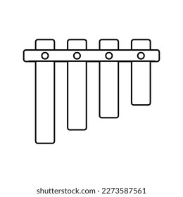 Pan flute icon trendy style illustration on white background 