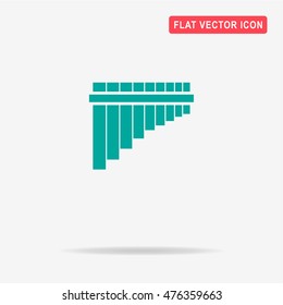 Pan flute icon. Vector concept illustration for design.