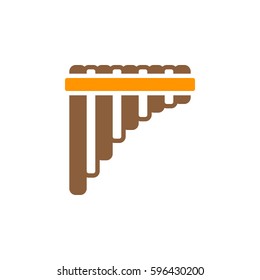 Pan flute icon vector, filled flat sign, solid colorful pictogram isolated on white. Symbol, logo illustration. Pixel perfect
