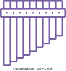 Pan Flute vector icon. Can be used for printing, mobile and web applications.