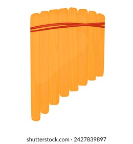 Pan Flute. Vector stock illustration. traditional folk musical wind instrument. Woodwind instruments. isolated on a white background.