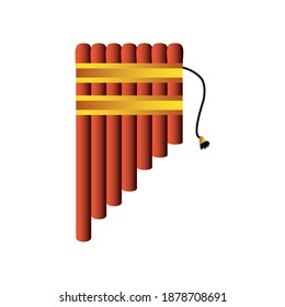 pan flute wind musical instrument vector illustration detailed icon