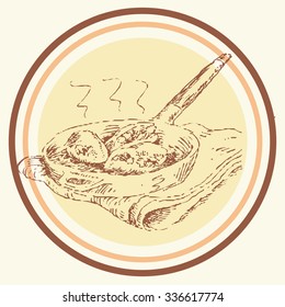 pan with food
