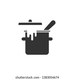 pan with food icon. Element charity eat icon. Premium quality graphic design icon. Signs and symbols collection icon for websites, web design, mobile app