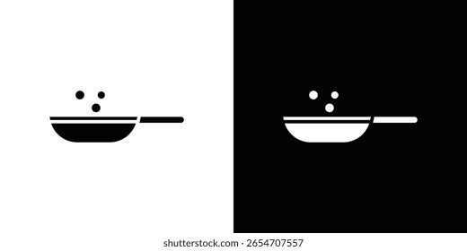 Icono de la sartén de un Vector de estilo plano