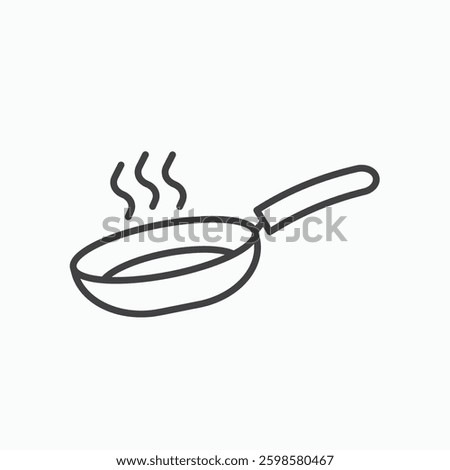 Pan frying icon isolated on white background