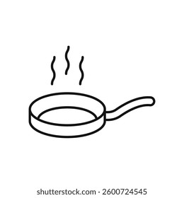 Pan frying icon isolated. simple vector icon on white background
