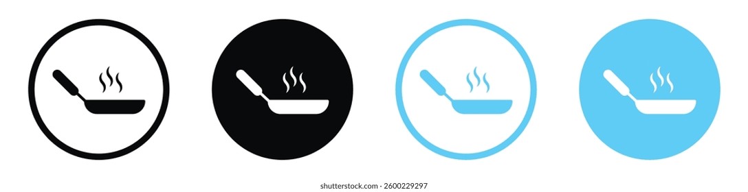 Pan frying icons design. vector icons for ui designs