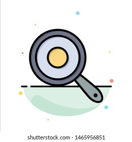 Pan, Frying, Kitchen, Griddle Abstract Flat Color Icon Template. Vector Icon Template background