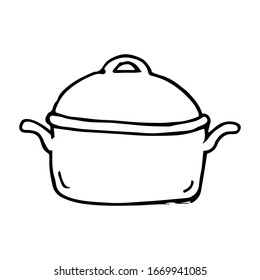 Pan hand drawn illustration vector