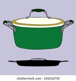 Pan Hand-drawn. Vector Illustration. 