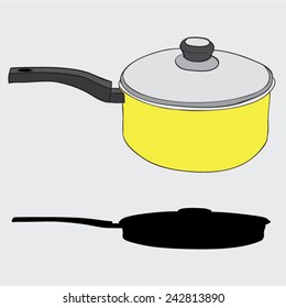 Pan Hand-drawn. Vector Illustration. 