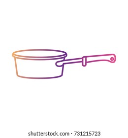 pan with handle silhouette gradient color from magenta to purple vector illustration