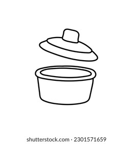 Logotipo sencillo de la línea de calor Pan