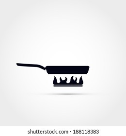 Pan heating icon