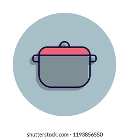pan icon in badge style. One of web collection icon can be used for UI, UX