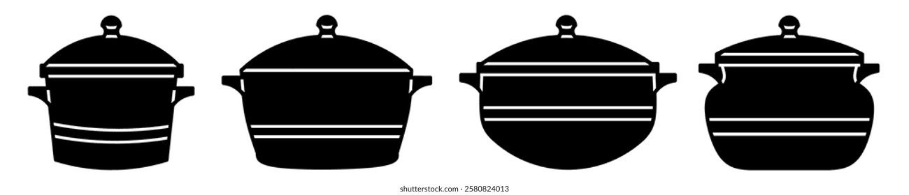 Pan icon collection. Stock vector illustration.